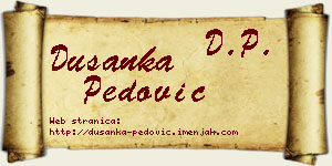 Dušanka Pedović vizit kartica